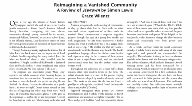 A Review of Jewtown by Simon Lewis by Grace Lewis